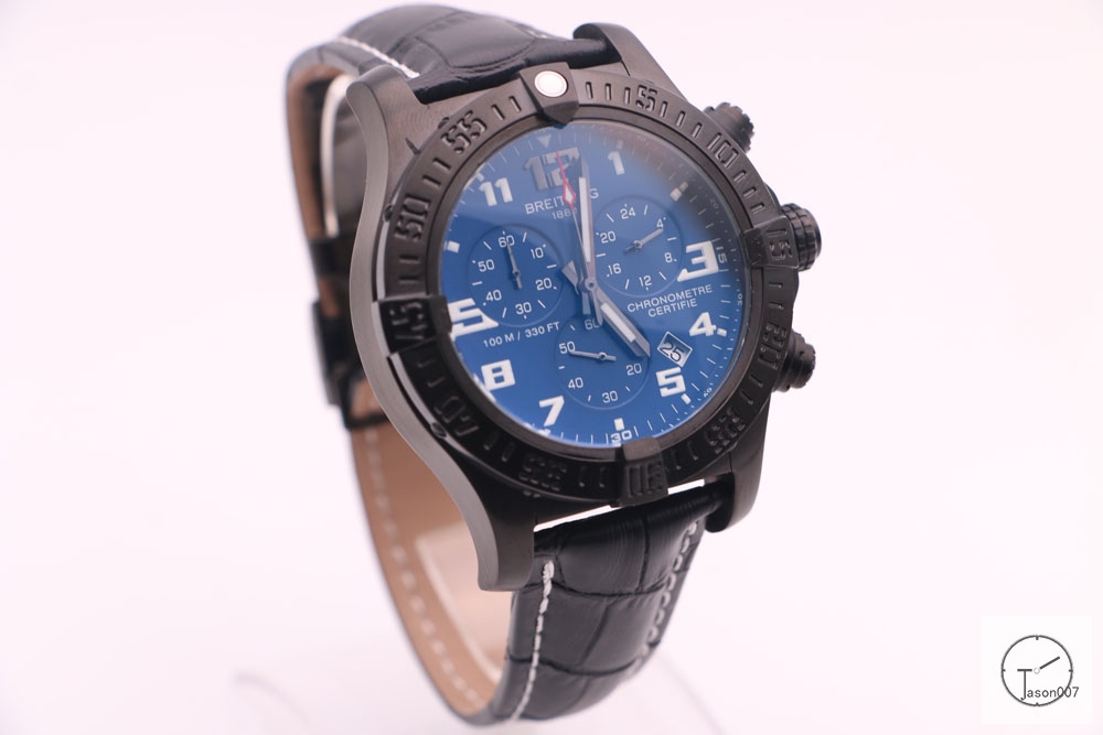 BREITLING Avenger Series 1884 Black Case Black Dial Auto Date Bezel All Work Quartz chronograph CHRONOMETER CERTIFIE 49mm Stainless steel Leather Men's Watch BT2005260
