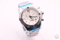 BREITLING Avenger Series 1884 White Dial Auto Date Bezel All Work Quartz chronograph CHRONOMETER CERTIFIE 49mm Stainless steel Men's Watch BT2005460