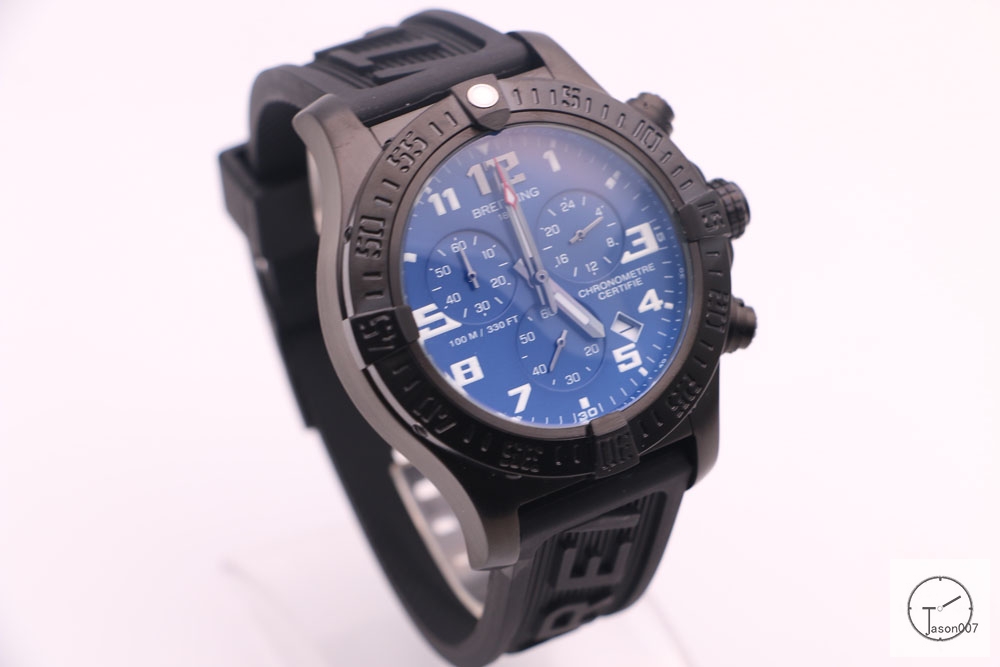 BREITLING Avenger Series 1884 Black Case Blue Dial Auto Date Bezel All Work Quartz chronograph CHRONOMETER CERTIFIE 49mm Stainless steel Rubber Men's Watch BT2005060