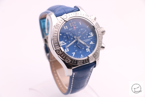 BREITLING Avenger Series 1884 Blue Dial Auto Date Bezel All Work Quartz chronograph CHRONOMETER CERTIFIE 49mm Stainless steel Men's Watch BT2004660