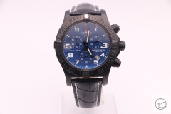 BREITLING Avenger Series 1884 Black Case Blue Dial Auto Date Bezel All Work Quartz chronograph CHRONOMETER CERTIFIE 49mm Stainless steel Leather Men's Watch BT2005160