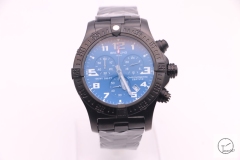 BREITLING Avenger Series 1884 Pvd Black Blue Dial Auto Date Bezel All Work Quartz chronograph CHRONOMETRE CERTIFIE 49mm Stainless steel Men's Watch BT2005680