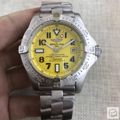 BREITLING Avenger Series 1884 Auto Date Bezel Automatic Movement Yellow Dial OFFICEIELLEMENT CERTIFIE CHRONOMETRE 48mm Stainless steel Men's Watch BT20062860