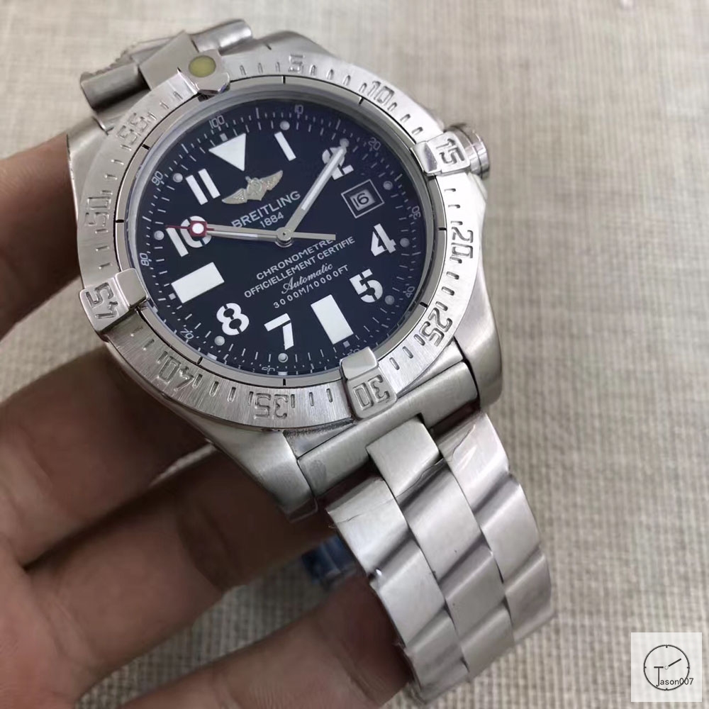 BREITLING Avenger Series 1884 Silver Auto Date Bezel Automatic Movement White Dial CHRONOMETRE 48mm Stainless steel Men's Watch BT20062660