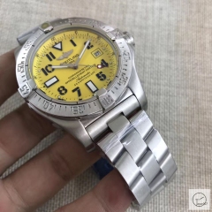 BREITLING Avenger Series 1884 Auto Date Bezel Automatic Movement Yellow Dial OFFICEIELLEMENT CERTIFIE CHRONOMETRE 48mm Stainless steel Men's Watch BT20062860