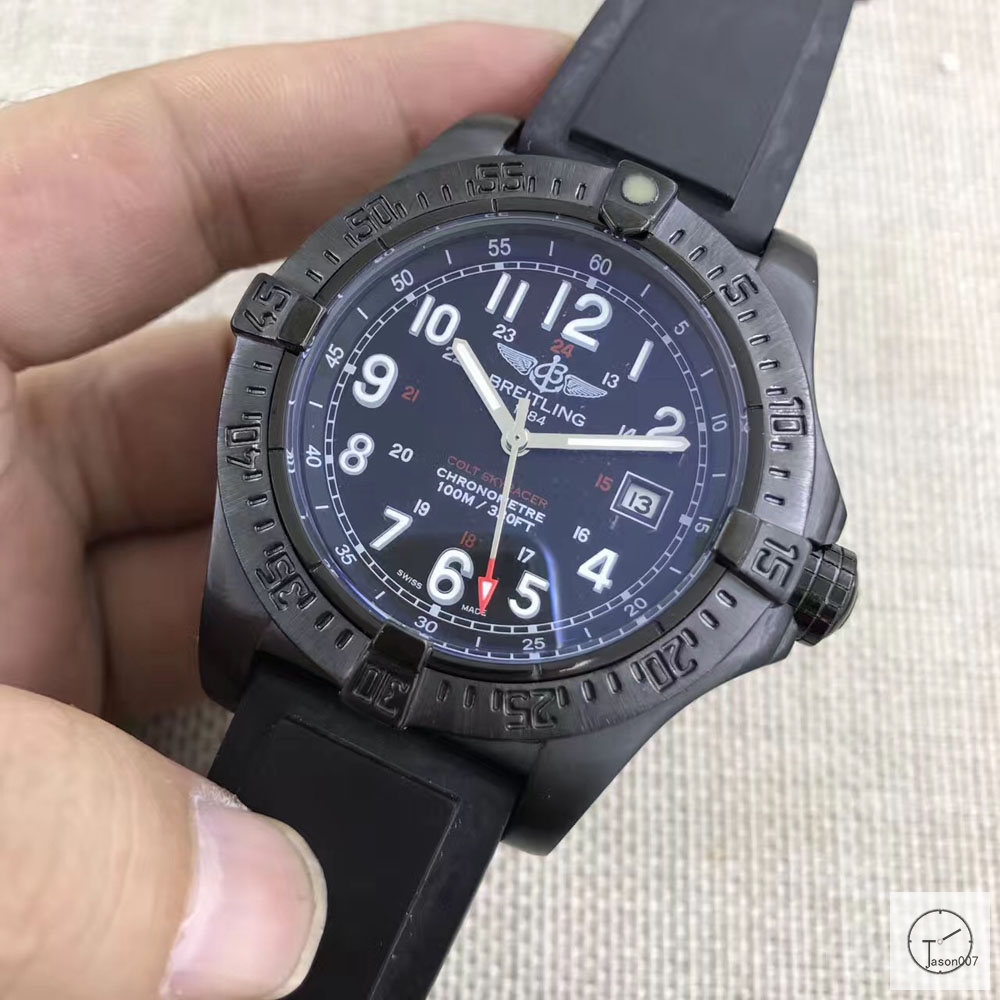 BREITLING Avenger Series 1884 Pvd Black COLT SKYRACER Auto Date Bezel Automatic Movement CERTIFIE CHRONOMETRE 48mm Stainless steel Men's Watch BT20063460