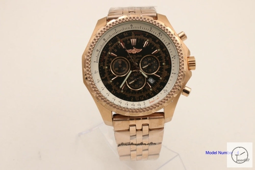 BREITLING Bentley 1884 MOTORS Rose Gold Quartz Chronograph Auto Date Black 47MM Stainless steel Men's Watch BBT2000380