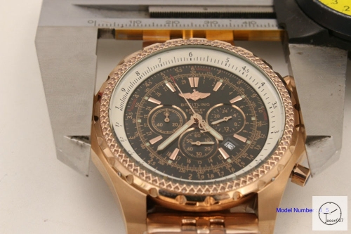 BREITLING Bentley 1884 MOTORS Rose Gold Quartz Chronograph Auto Date Black 47MM Stainless steel Men's Watch BBT2000380