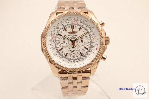 BREITLING Bentley MOTORS 1884 Rose Gold Quartz Chronograph Auto Date Black Dial 47MM Stainless steel Men's Watch BBT3001500