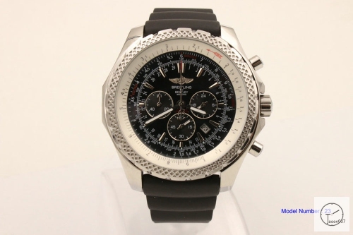 BREITLING Bentley MOTORS 1884 Quartz Chronograph Auto Date Black Dial 47MM Stainless steel Black Rubber Men's Watch BBT2001580