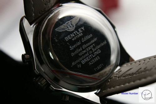 BREITLING Bentley MOTORS 1884 Week Quartz Chronograph Auto Date Brown Dial 47MM Stainless steel Leather Men's Watch BBT2001380