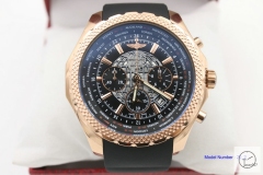 BREITLING Bentley MOTORS 1884 Rose Gold Quartz Chronograph Auto Date Black Dial 50MM Stainless steel Rubber Men's Watch BBT2001480