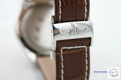 BREITLING Bentley MOTORS Rose Gold Bezel 1884 Quartz Chronograph Auto Date 47MM Stainless steel GT Brown Leather Strap White Grid dial Men's Watch BBT2002780
