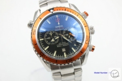 Omega SeaMaster PLANET OCEAN Quartz Movement Chronograph Stop watch Silver case Stainless steel Strap OM2158720