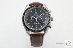 Omega SpeedMaster Quartz Movement Leather Strap Chronograph OM2698100