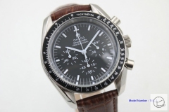 Omega SpeedMaster Quartz Movement Leather Strap Chronograph OM2698100