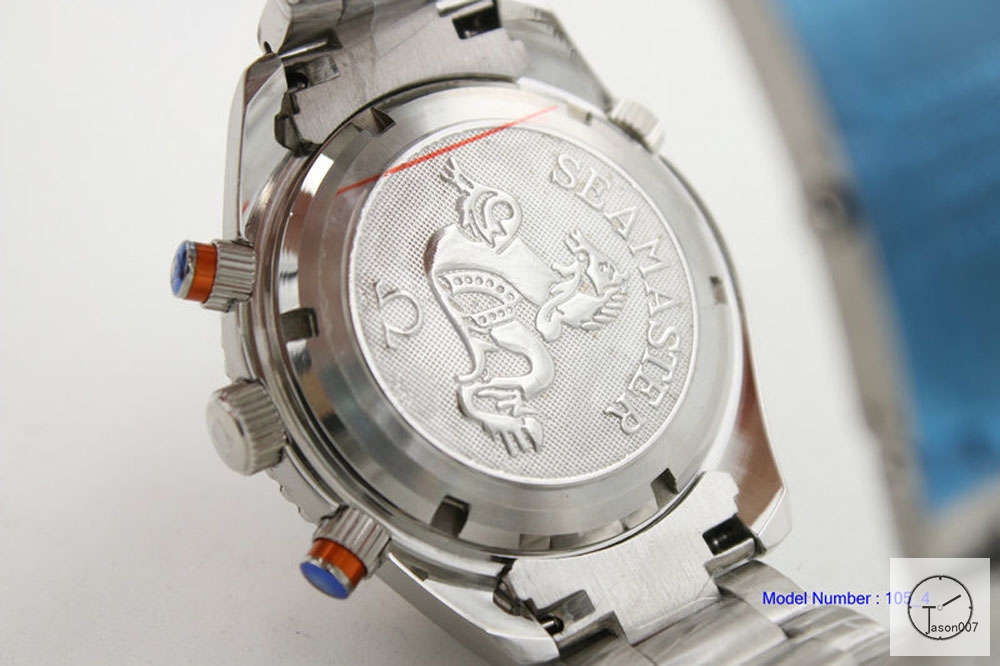 Omega SeaMaster PLANET OCEAN Quartz Movement Chronograph Stop watch Silver case Stainless steel Strap Orange Bezel OM2915320