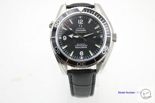 Omega Seamaster Planet Ocean Autoamtic Leather Strap Chronometer OM2412200