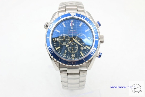 Omega Seamaster Planet Ocean 007 Limited Quartz Stop watch Chronograph Blue OM27411520