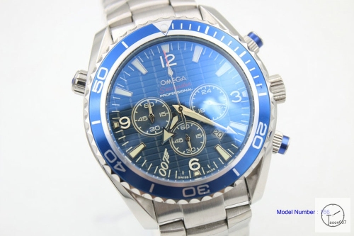 Omega Seamaster Planet Ocean 007 Limited Quartz Stop watch Chronograph Blue OM27411520