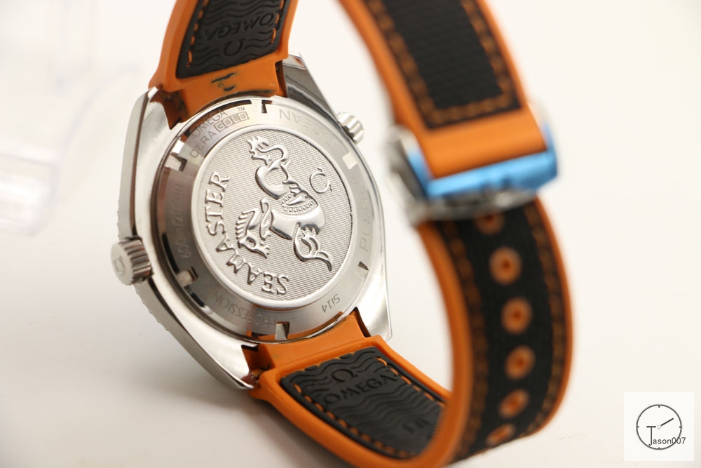 Omega Seamaster Planet Ocean Automatic Movement Black Orange Bezel Rubber Strap OM2965140