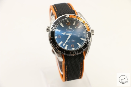 Omega Seamaster Planet Ocean Automatic Movement Black Orange Bezel Rubber Strap OM2965140