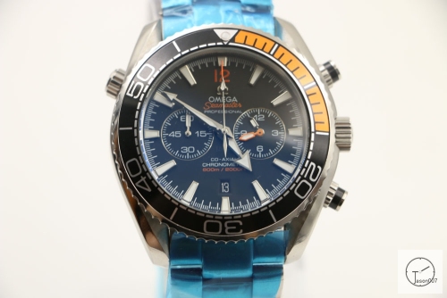 Omega Seamaster Planet Ocean Quartz Movement Chronograph Blakc Dial Stainless Steel OM2694460