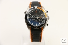 Omega Seamaster Planet Ocean Quartz Movement Chronograph Stop watch Rubber Stap Black Orange Bezel OM2695440