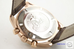Omega Speedmaster Quartz Chronograph Racing STOP WATCH Rose Gold Leather STRAP OM201495760