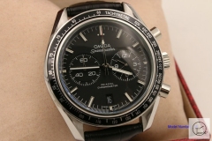 Omega Speedmaster Quartz Movement Chronograph Stop watch Leather Strap OM2489720