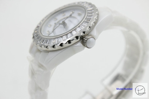 Chanel J12 Silver Dial Squar Diamond Bezel 38MM Size Ceramic Watch Quartz Battery Movement Womens Watches CHA2271785600