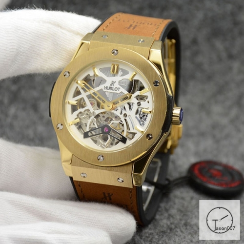 Hublot Fusion Skeleton Dial Case Stainless steel Automatic Mechincal Movement Rubber Strap Geneva Glass Back Men's Watch HUBX362109802530