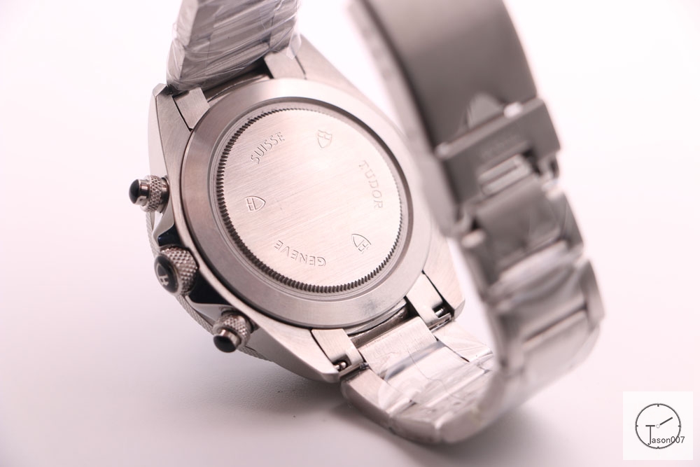 Tudor Heritage Chrono Grey Dial Quartz Chronograph 70330N-95740 Pre-Owned Stainless Steel Leather Strap Mens Wristwatches TUF25904785450