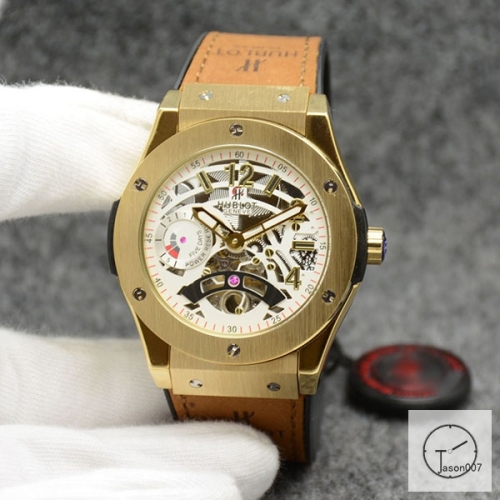 Hublot Fusion Skeleton Dial Case Stainless steel Automatic Mechincal Movement Rubber Strap Geneva Glass Back Men's Watch HUBX363409802530