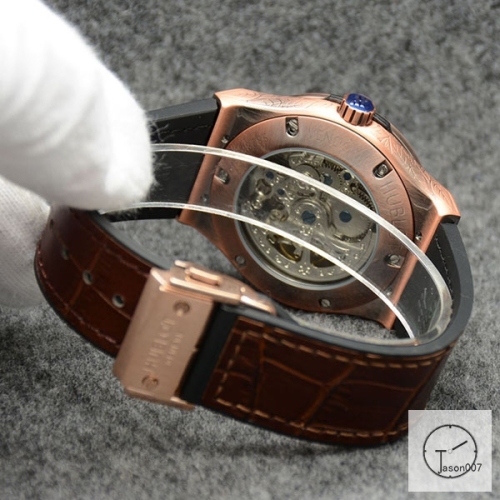 Hublot Fusion Carving Case Stainless steel Automatic Mechincal Movement Rubber Strap Geneva Glass Back Men's Watch HUBX399402580