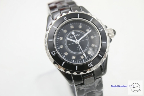 Chanel J12 Black Dial 38MM Size Ceramic Watch Quartz Battery Movement Womens Watches CHA1277785600