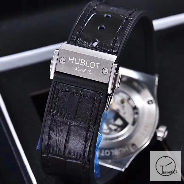 Hublot Classic Fusion Blue Dial Case Stainless steel Case Automatic Mechincal Movement Rubber Strap Geneva Glass Back Leather Men's Watch HUXH261029802530