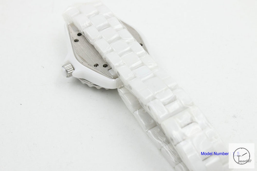 Chanel J12 Silver Dial Diamond Bezel 33MM Size Ceramic Watch Quartz Battery Movement Womens Watches CHA1267785600