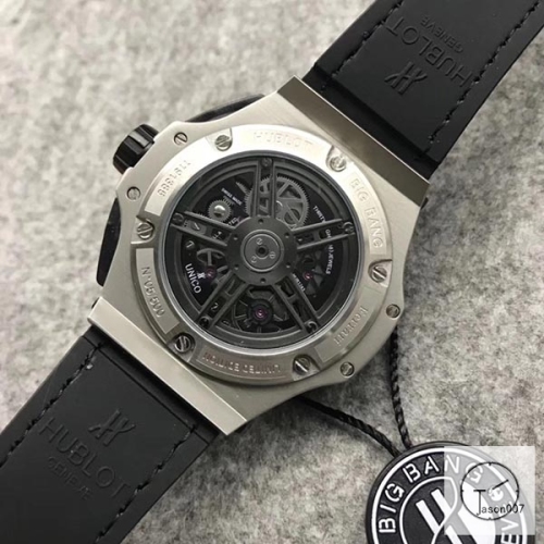 Hublot Big Bang Ferrari Unico Case Stainless steel Quartz chronograph Leather Strap Geneva Date Men's Watch HUBX496102520