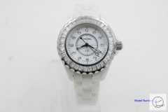 Chanel J12 Silver Dial Squar Diamond Bezel 38MM Size Ceramic Watch Quartz Battery Movement Womens Watches CHA2271785600