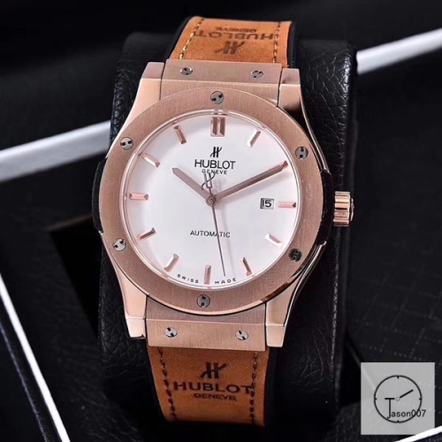 Hublot Classic Fusion Grey Dial Everose Stainless steel Case Automatic Mechincal Movement Rubber Strap Geneva Glass Back Rubber Men's Watch HUXH261099802530