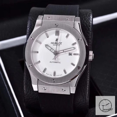Hublot Classic Fusion Black Dial Case Stainless steel Case Automatic Mechincal Movement Rubber Strap Geneva Glass Back Leather Men's Watch HUXH261019802530