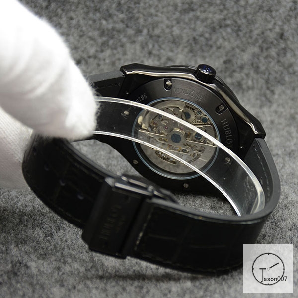 Hublot Fusion Skeleton Dial Full Diamond Case Stainless steel Automatic Mechincal Movement Rubber Strap Geneva Glass Back Men's Watch HUBX5606802530
