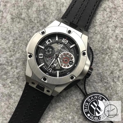 Hublot Big Bang Ferrari Unico Case Stainless steel Quartz chronograph Leather Strap Geneva Date Men's Watch HUBX496302520