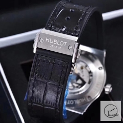 Hublot Classic Fusion Gray Dial Case Stainless steel Case Automatic Mechincal Movement Rubber Strap Geneva Glass Back Leather Men's Watch HUXH261049802530