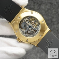 Hublot Fusion Skeleton Dial Case Stainless steel Automatic Mechincal Movement Rubber Strap Geneva Glass Back Men's Watch HUBX362309802530