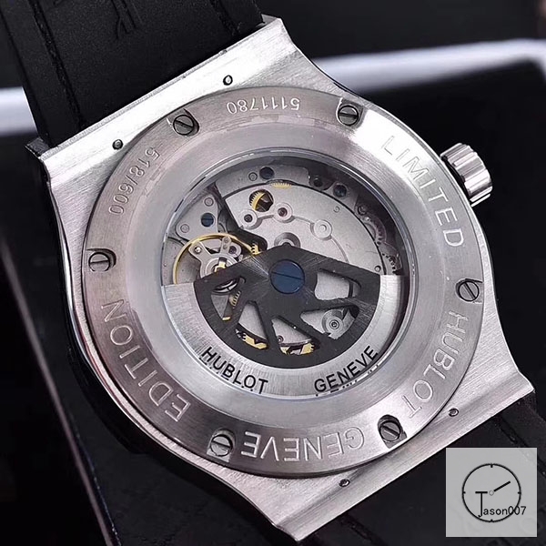 Hublot Classic Fusion Black Dial Case Stainless steel Case Automatic Mechincal Movement Rubber Strap Geneva Glass Back Leather Men's Watch HUXH261019802530