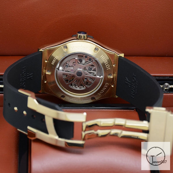 Hublot Fusion Skeleton Tourbillon Dial Case Stainless steel Automatic Mechincal Movement Rubber Strap Geneva Glass Back Men's Watch HUBH366309802530
