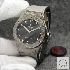 Hublot Fusion Carving Case Stainless steel Automatic Mechincal Movement Rubber Strap Geneva Glass Back Men's Watch HUBX399002580