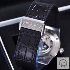 Hublot Classic Fusion Black Dial Case Stainless steel Case Automatic Mechincal Movement Rubber Strap Geneva Glass Back Leather Men's Watch HUXH261019802530